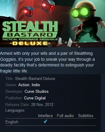 Stealth Bastard Deluxe Steam - Click Image to Close